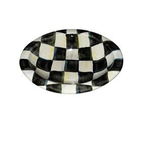 MacKenzie-Childs Courtly Check Enamel Soap Dish